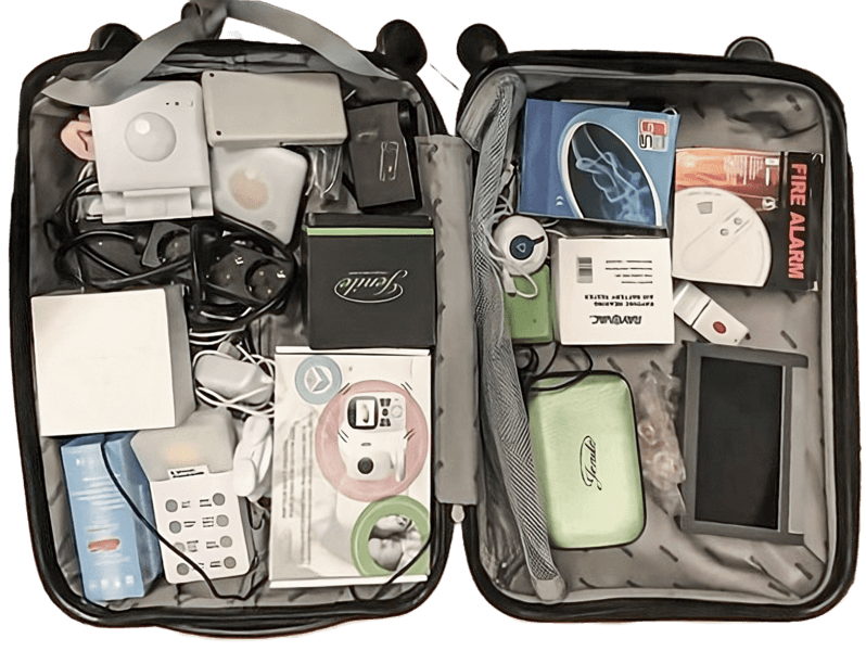 Several separate assistive alert devices