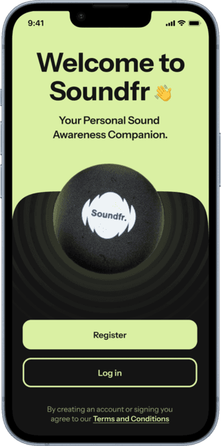 Soundfr app on a phone