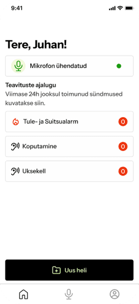 Soundfr helituvastuse rakenduse eelvaade