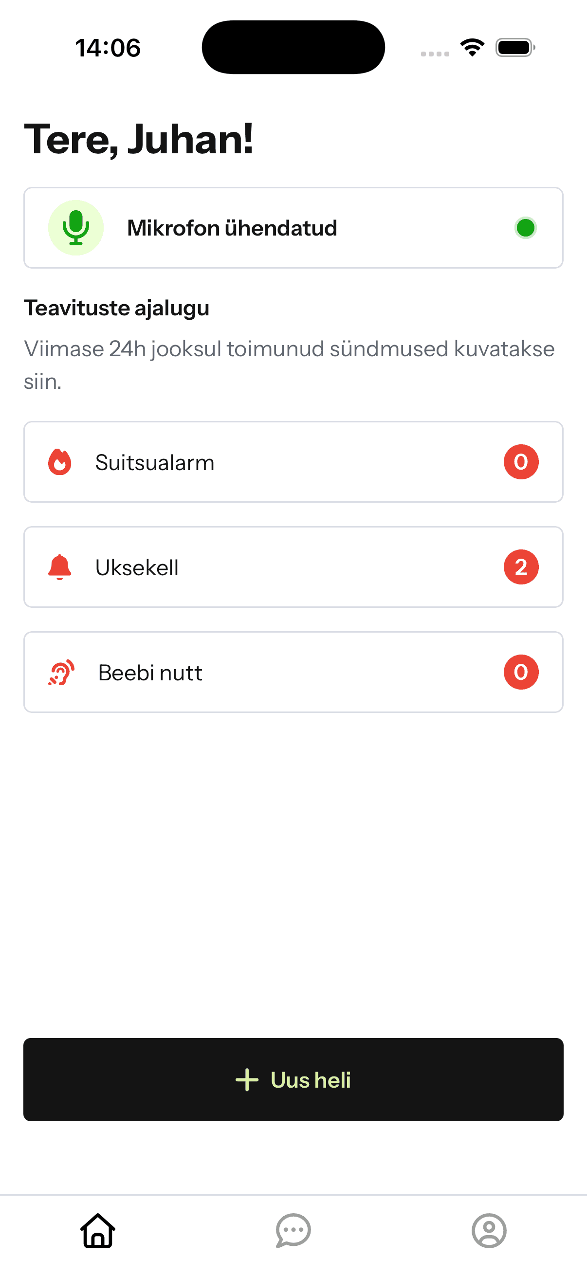 Soundfr helituvastuse rakenduse eelvaade